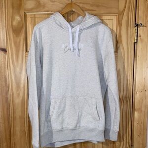 Hollister Men's Light Gray Hoodie